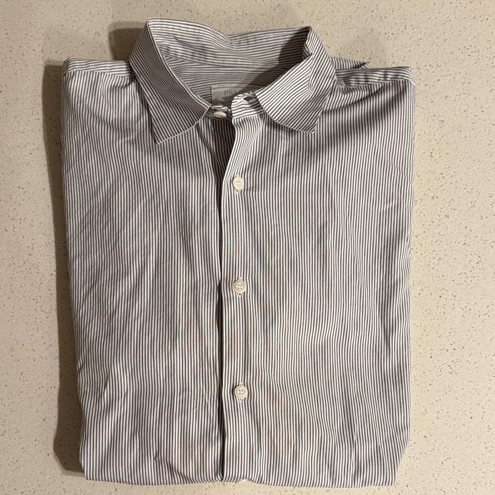 Prada Classic Striped Men's Button Down Shirt